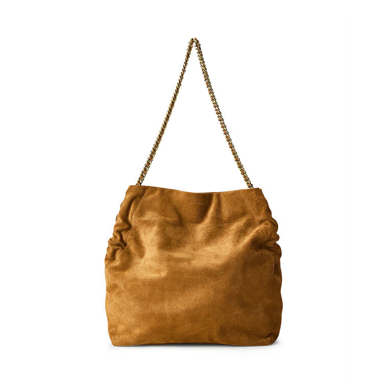 Suede Slouch Shoulder Bag image number null