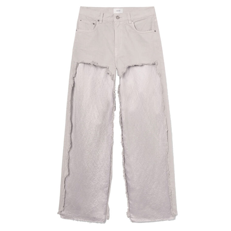 Bonnie Straight-Leg Satin Bull Denim Jeans image number null