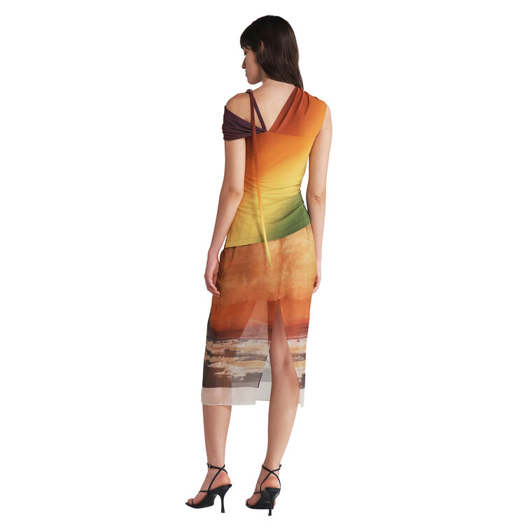 Off Shoulder Ombre Jersey Top image number null