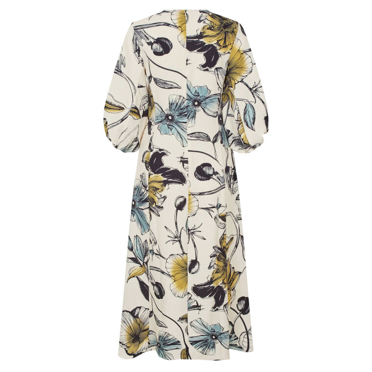 Three-Quarter Sleeve Midi Dress image number null