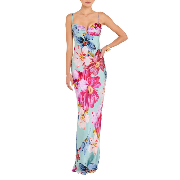Ira Sleeveless Floral Maxi Dress image number null