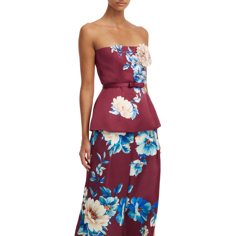 Nadia Embroidered Bustier Top image number null