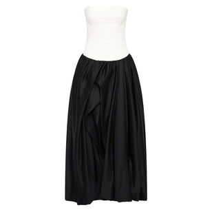 Violette Strapless Bubble Hem Maxi Dress