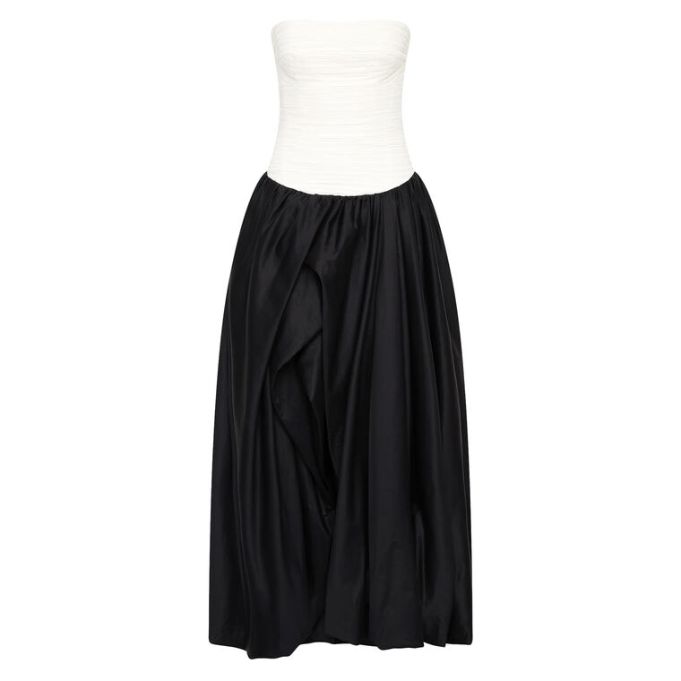 Violette Strapless Bubble Hem Maxi Dress image number null