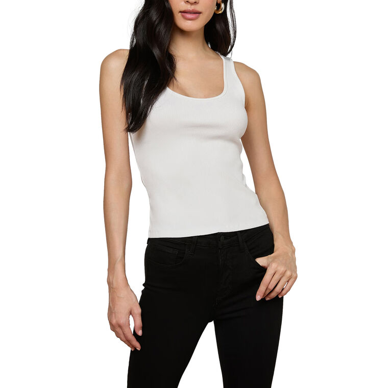 Adira Scoop Neck Ribbed Knit Tank image number null