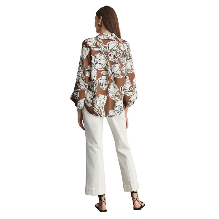 Marina Long Sleeve Garden Print Top image number null