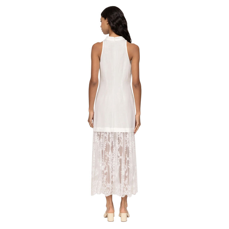 Marja Embroidery Mesh Combo Tank Midi Dress image number null