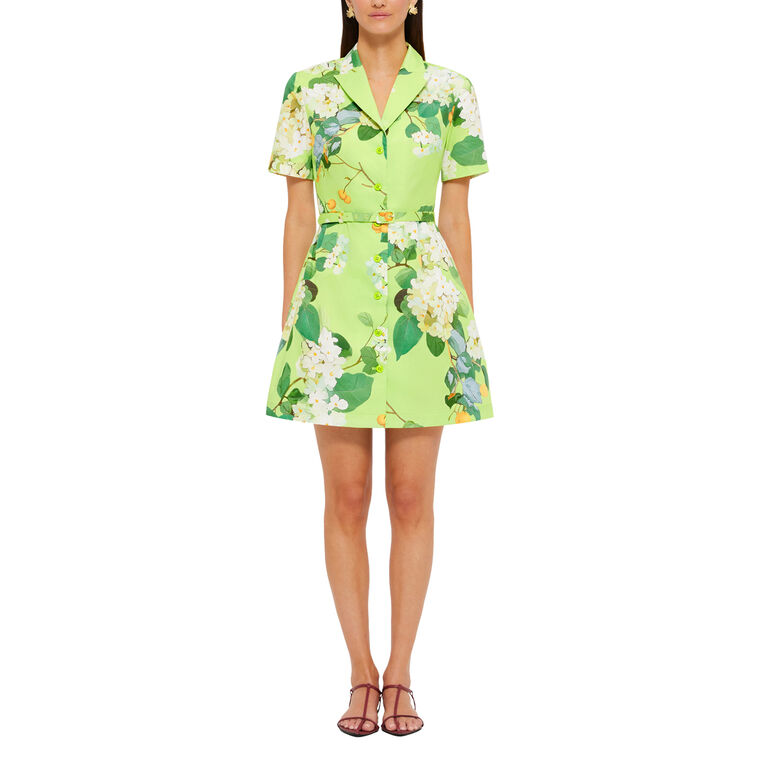 Brigitte Hydrangea Print Mini Dress image number null