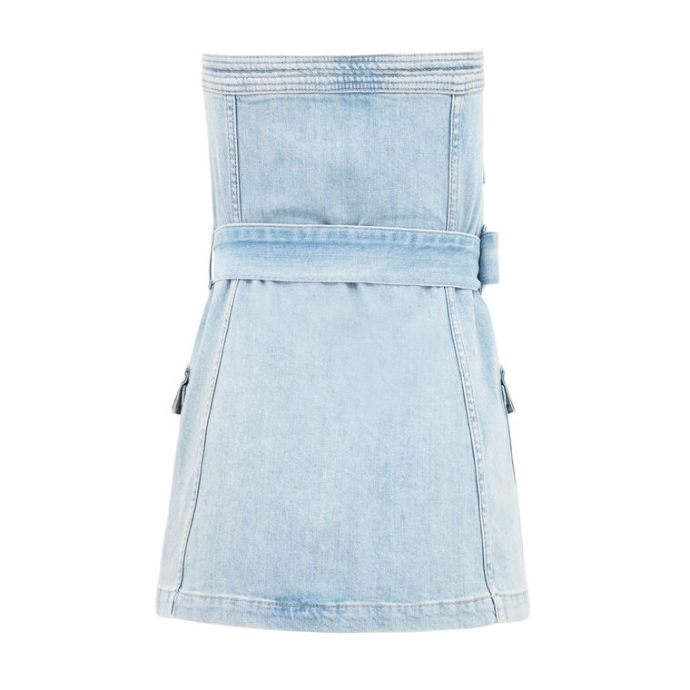 Kota Belted Denim Bustier Top image number null