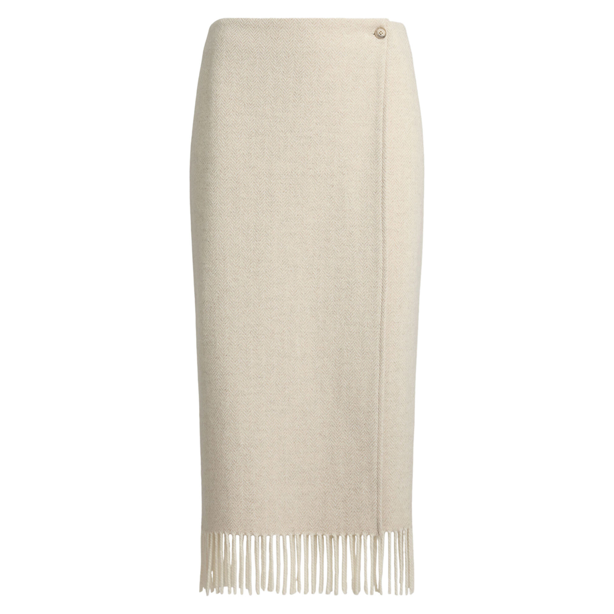 Polo Ralph Lauren Fringe Herringbone Midi Pencil Wrap Skirt | Tootsies