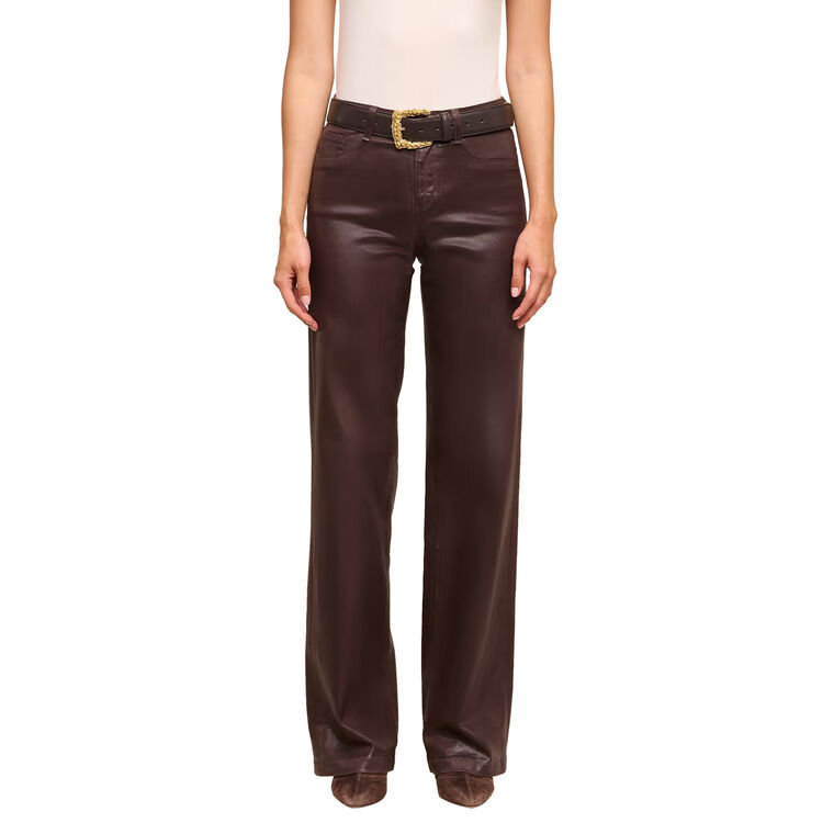 Clayton Coated Wide-Leg Jean image number null