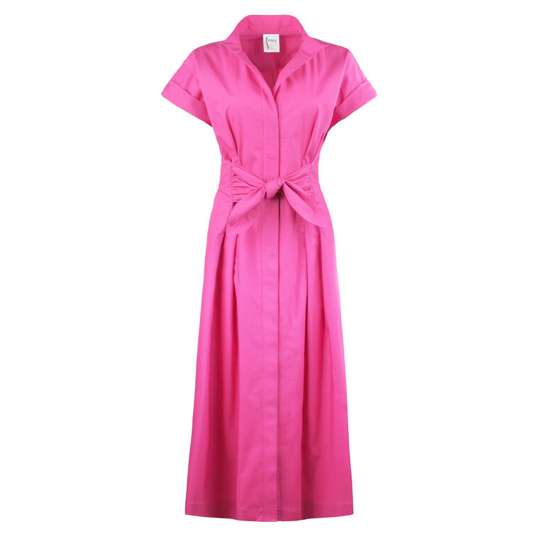 Rocky Short Sleeve Tie-Waist Midi Dress image number null