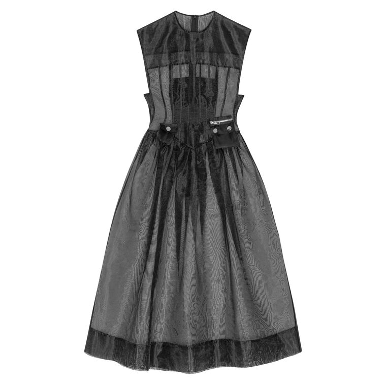 Technical Organza Corset Midi Dress image number null