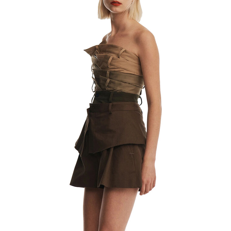Waistband Strapless Corset Top image number null