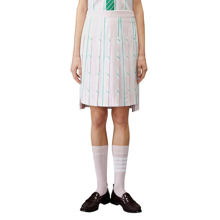 Bermuda Length Classic Pleated Mini Skirt image number null