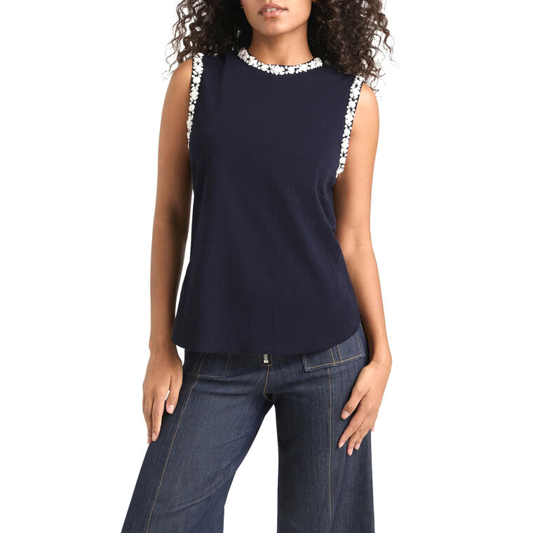 Blaine Opaque Stone Sleeveless Tee image number null