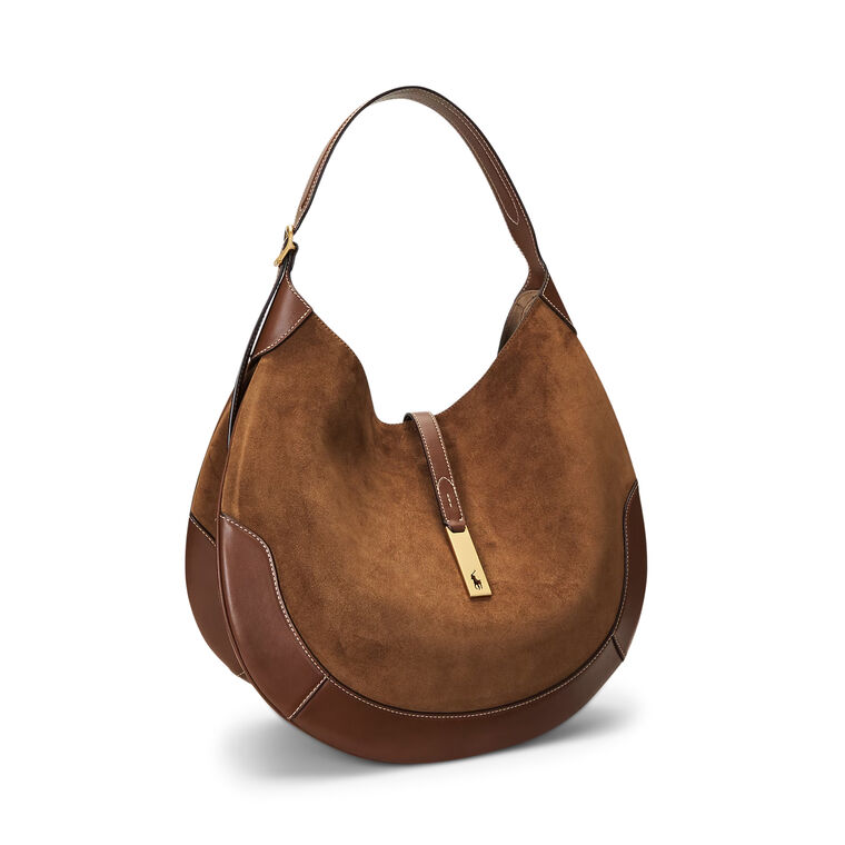 Polo ID Suede Large Shoulder Bag image number null