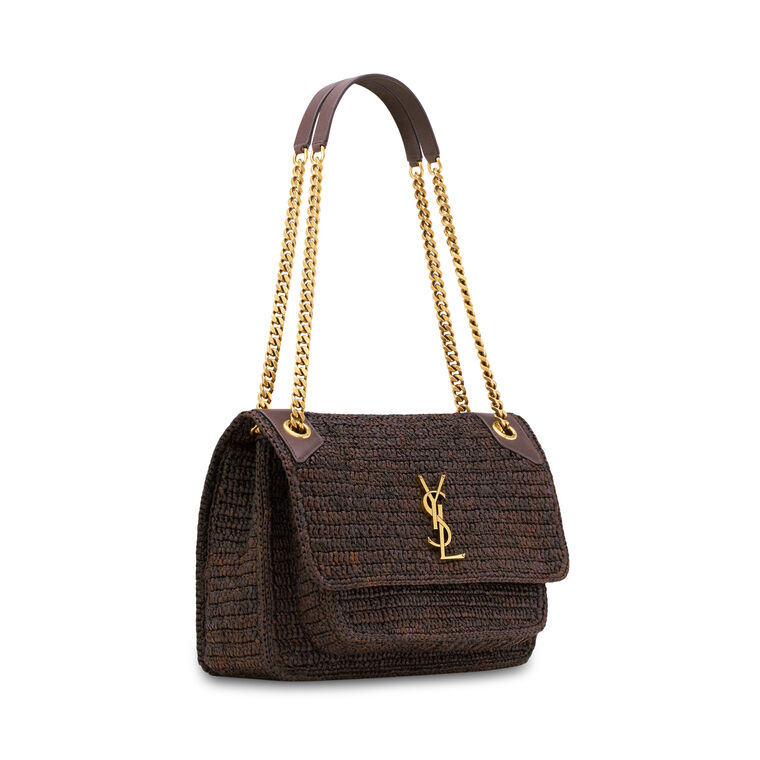 Niki Medium Shoulder Bag In Raffia image number null