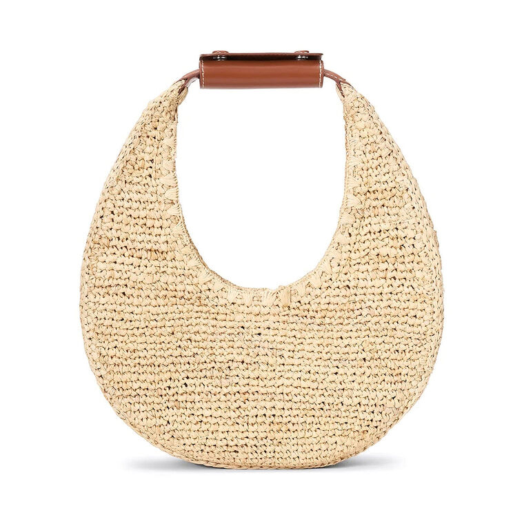 Moon Raffia Shoulder Bag image number null