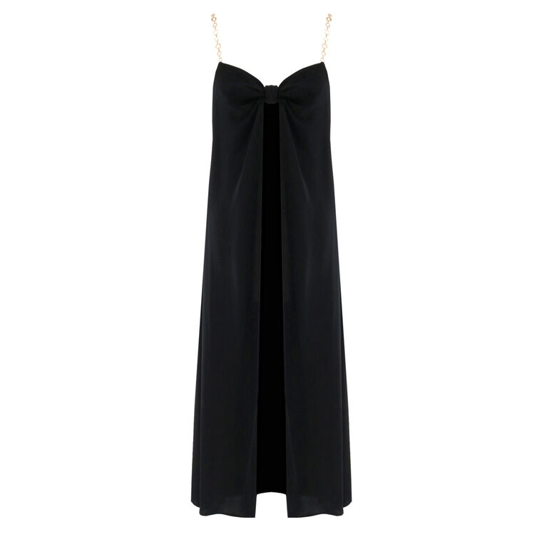Rixie Sleeveless Chain-Strap Silk Top image number null