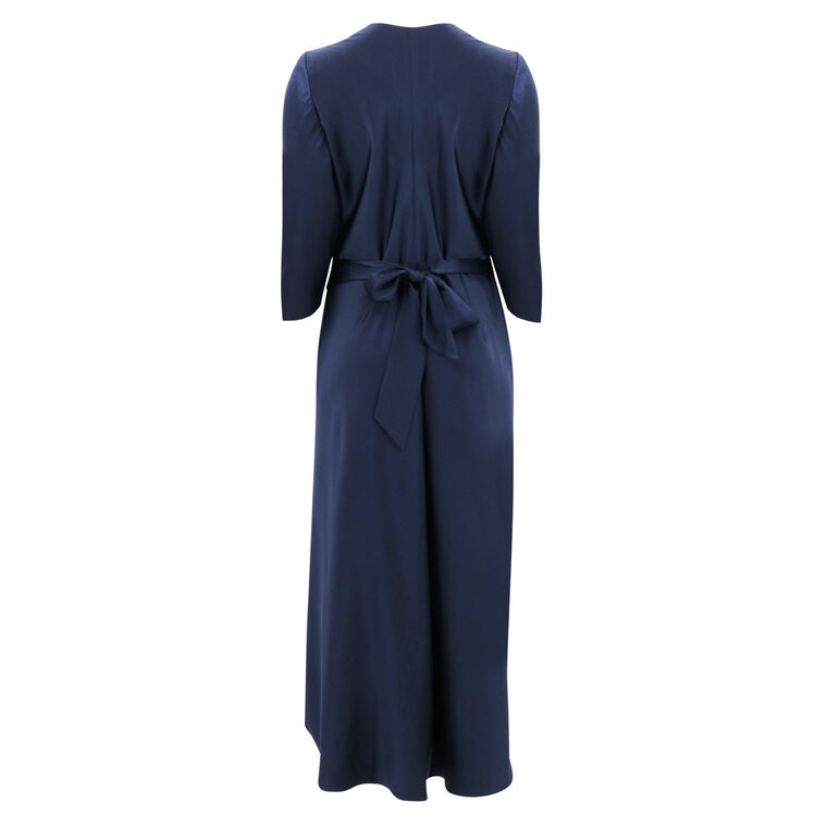 Sleeve Sign Satin Dress image number null