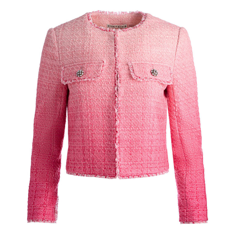 Dumont Embellished Tweed Cropped Boxy Jacket image number null