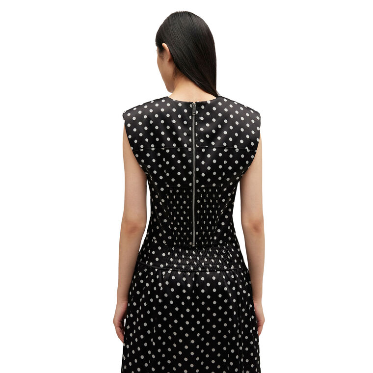 Polka-Dot Double Satin Corset Top image number null
