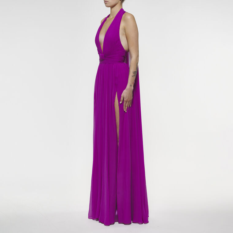 Halterneck Silk Gown image number null