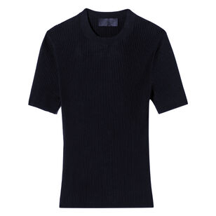 Dorset Ribbed Short Sleeve Crewneck Sweater