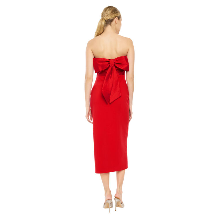 Valerie Bow Detail Strapless Midi Dress image number null