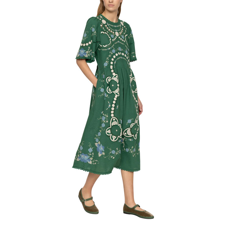 Vesna Embroidery Short Sleeve Dress image number null