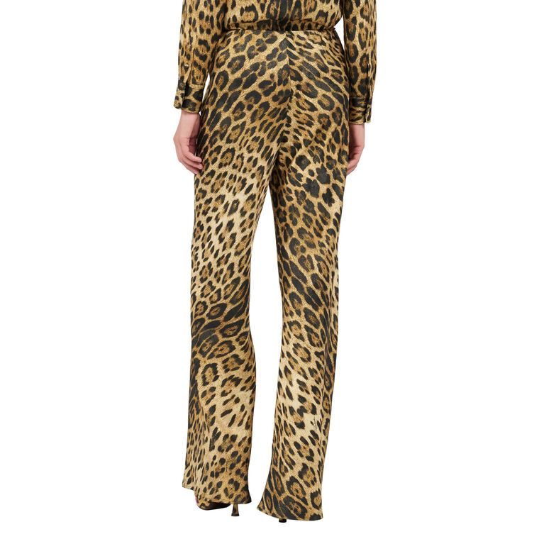 Leopard Print Palazzo Trousers image number null