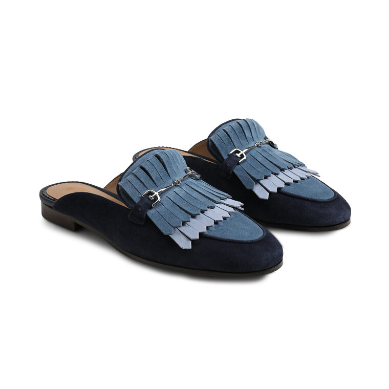 Lainey Suede Bit Mule Loafer image number null