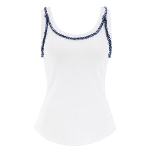 Bicolor Fringe Quenta Tank Top