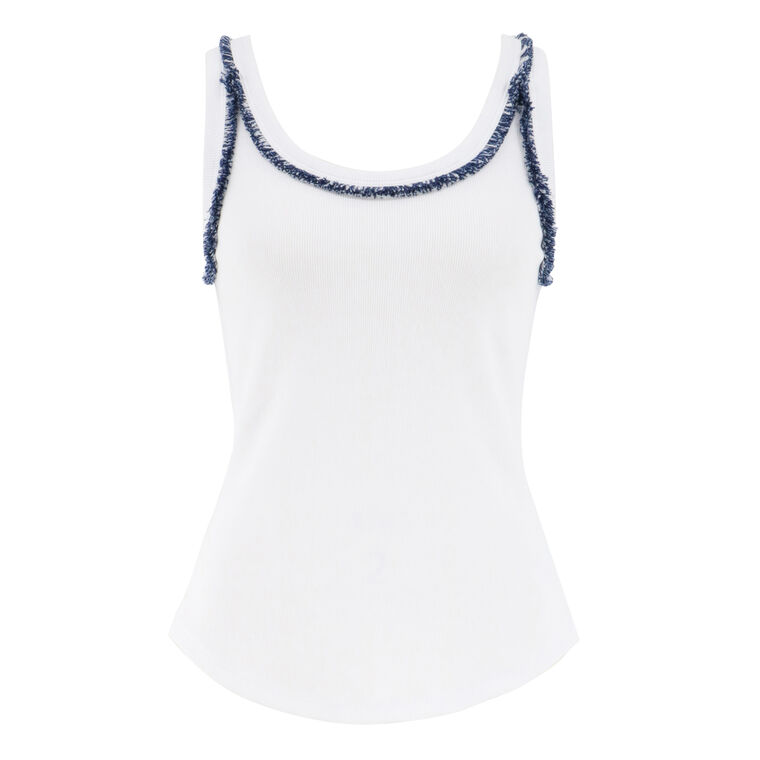 Bicolor Fringe Quenta Tank Top image number null