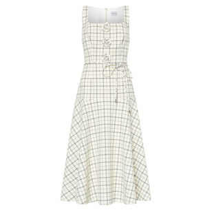 Mira Sleeveless Plaid Midi Dress
