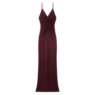 Genevieve Pleated Satin Gown
