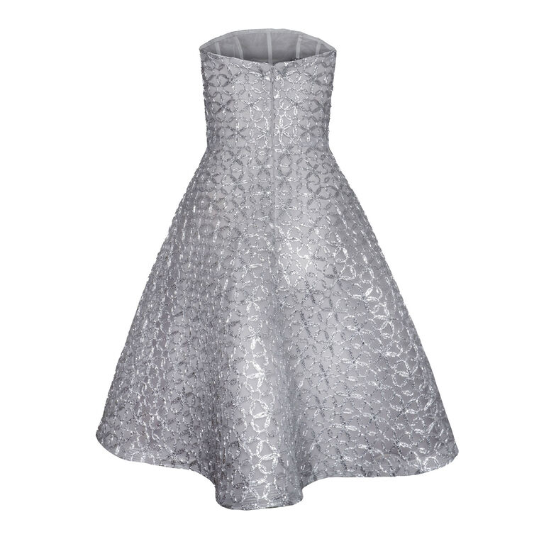 Strapless Metallic Raffia Mini Dress image number null