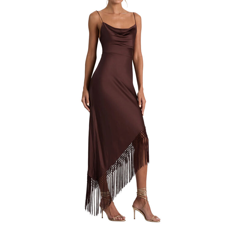 Harmony Drapey Slip Asymmetric Dress image number null