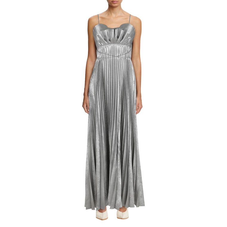 Kelsale Sleeveless Metallic Foil Maxi Dress image number null