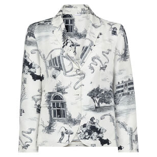 Unconstructed Silk Twill Sportcoat In Hector Toile