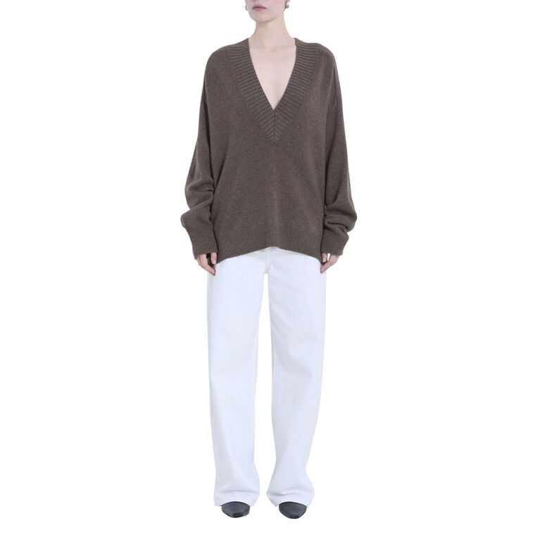 Sage Deep V-Neck Sweater image number null
