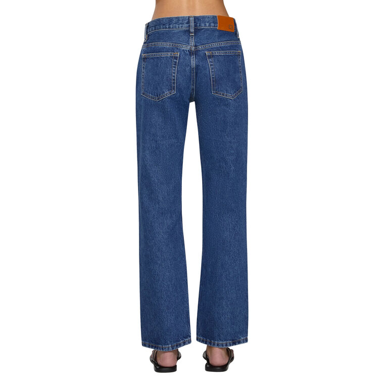 Ariel Mid Rise Straight-Leg Jean image number null