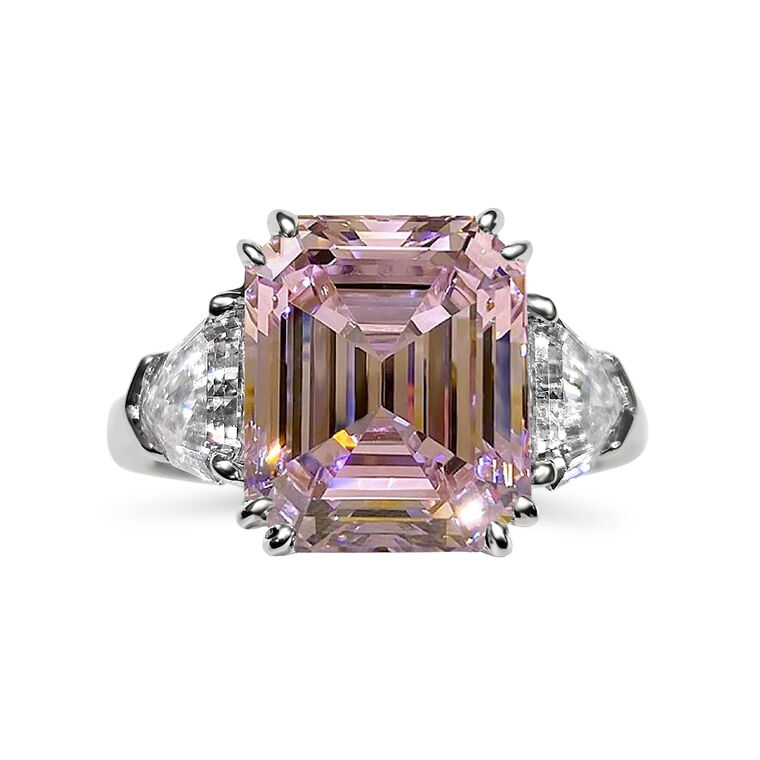 Emerald Cut Center Ring image number null