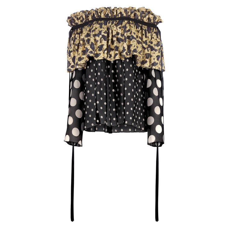 Polka Dot Satin Top image number null