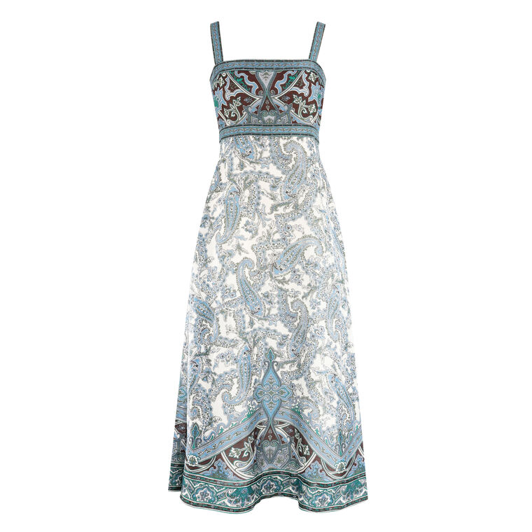 Rye Sleeveless Paisley Midi Dress image number null