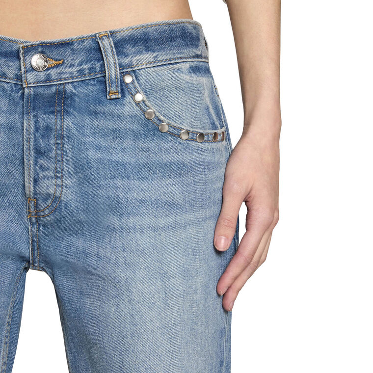 Studded Low Rise Baggy Jean image number null