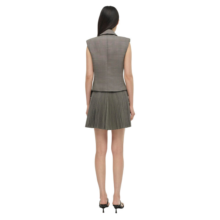 Tanaka Sleeveless Houndstooth Mini Blazer Dress image number null