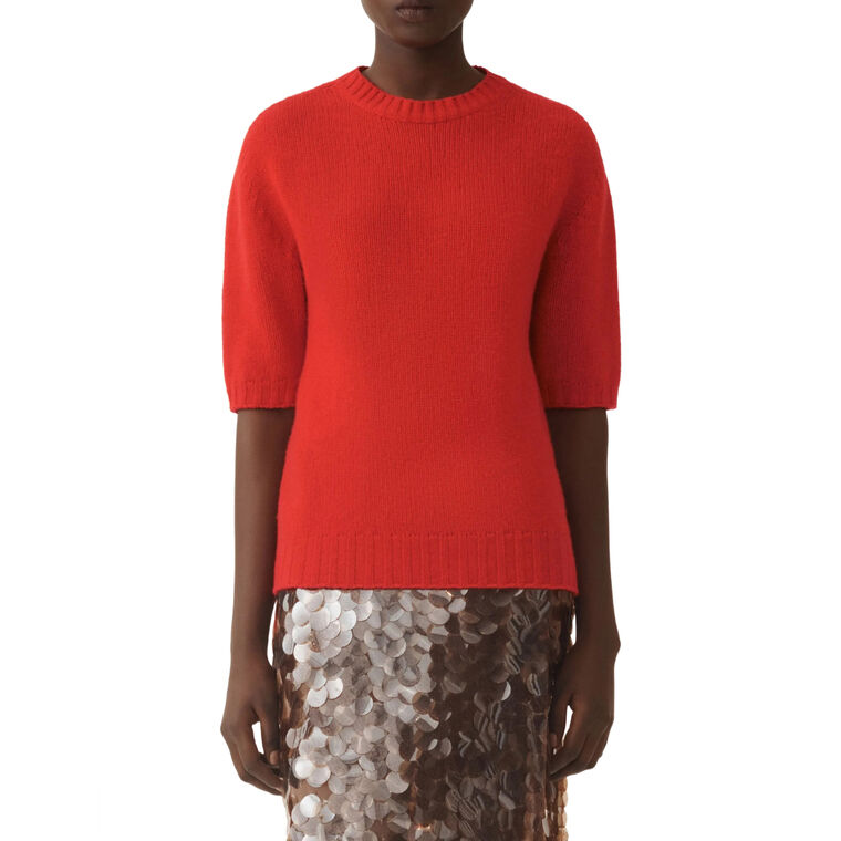 Short Sleeve Pullover Sweater image number null