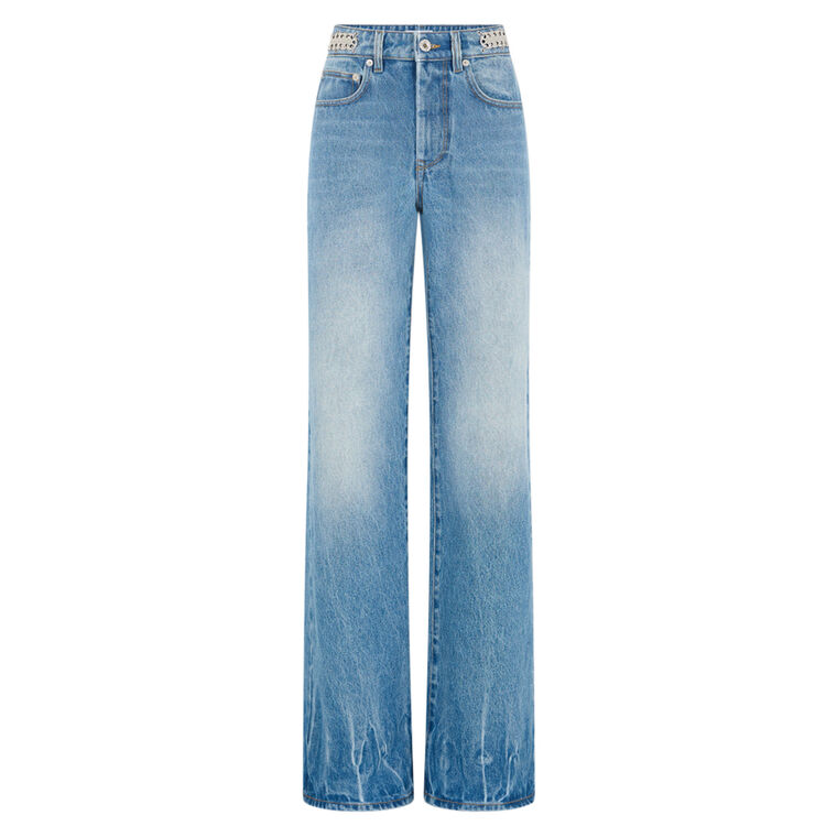 1969 Disc Embellished Flared Jean image number null